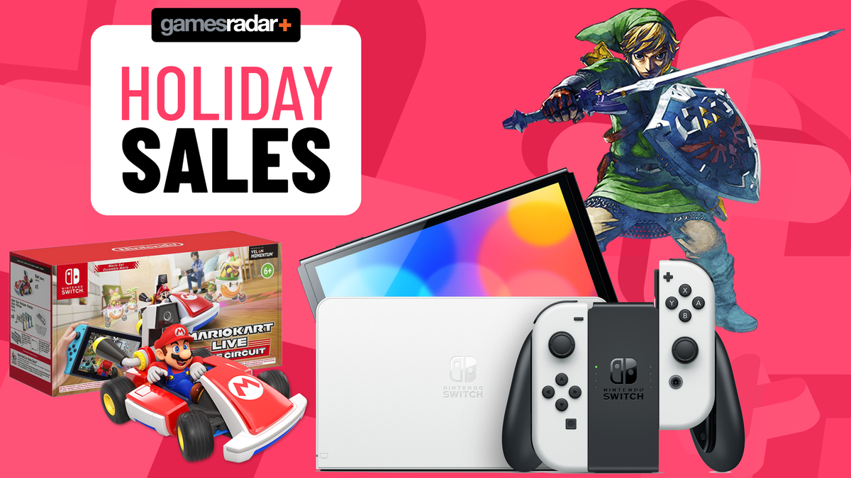 Nintendo Switch OLED bundle with Skyward Sword HD and Mario Kart Live: Home Circuit