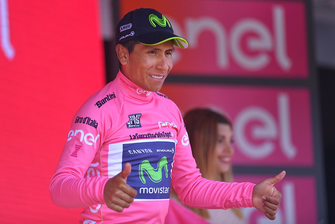 Nairo Quintana (Movistar) back in the maglia rosa on stage 19