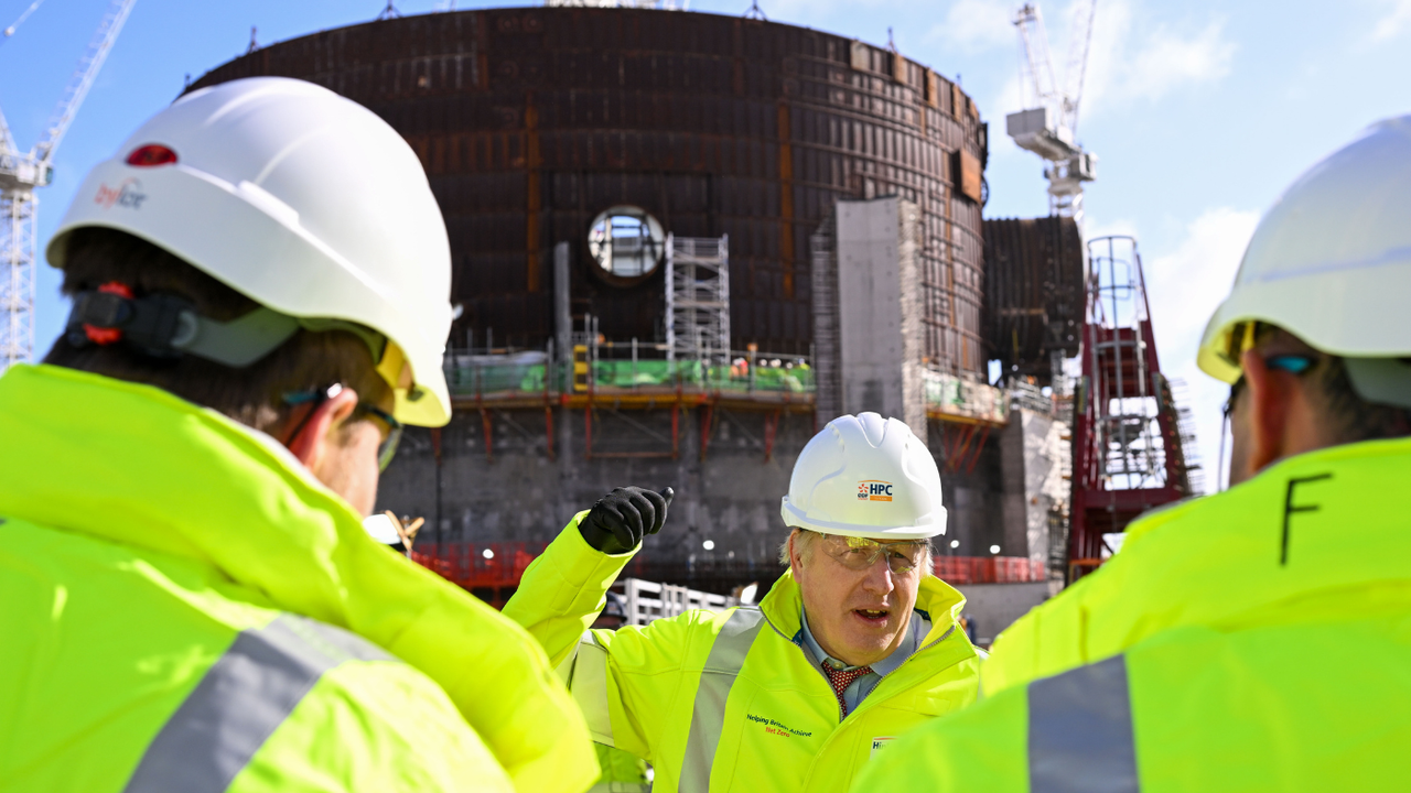 Boris Johnson visits Hinkley Point C 