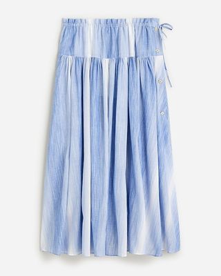 Maryam Nassir Zadeh X J.crew Ombré Side-Tie Skirt in Cotton Voile