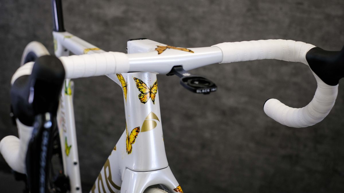 A custom white Factor Ostro VAM for Bradley Wiggins