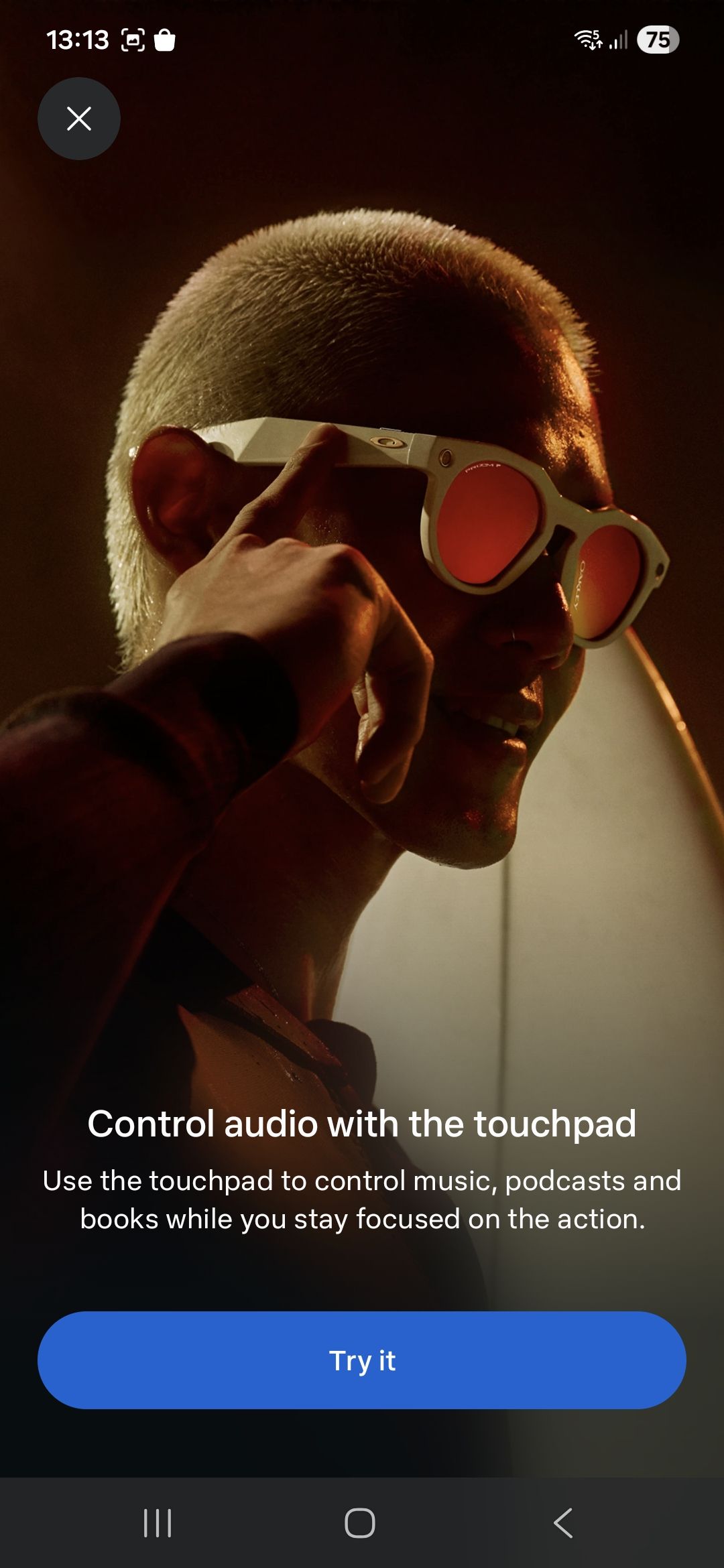 Oakley Meta HSTN Meta AI app screenshot