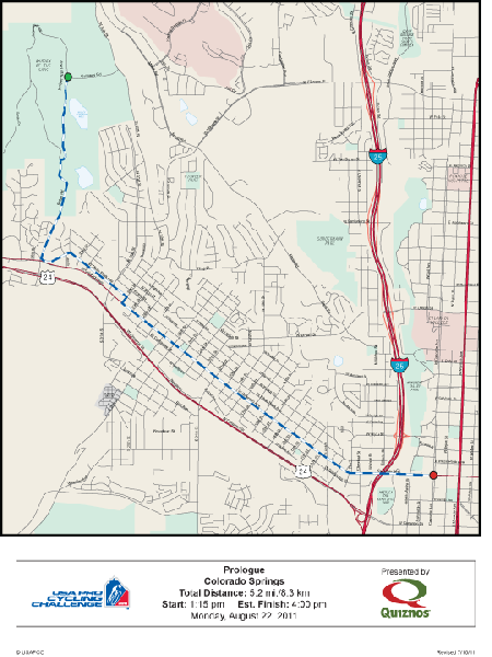 USA Pro Cycling Challenge - Prologue Map