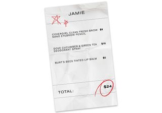 Jamie Schneider's drugstore beauty receipt