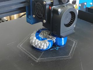 macro shot of a 3D printed dragon