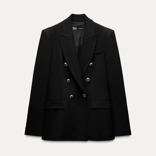 Zara Tailored Double-Breasted Blazer