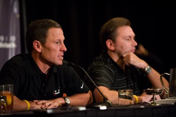 Lance Armstrong and Johan Bruyneel.