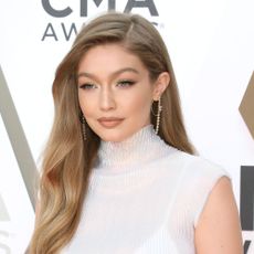 nashville, tennessee november 13 for editorial use only gigi hadid attends the 53nd annual cma awards at bridgestone arena on november 13, 2019 in nashville, tennessee photo by taylor hillgetty images