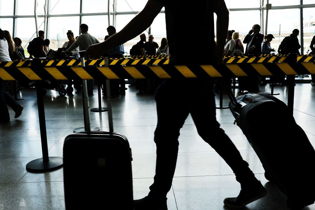 Man in airport.