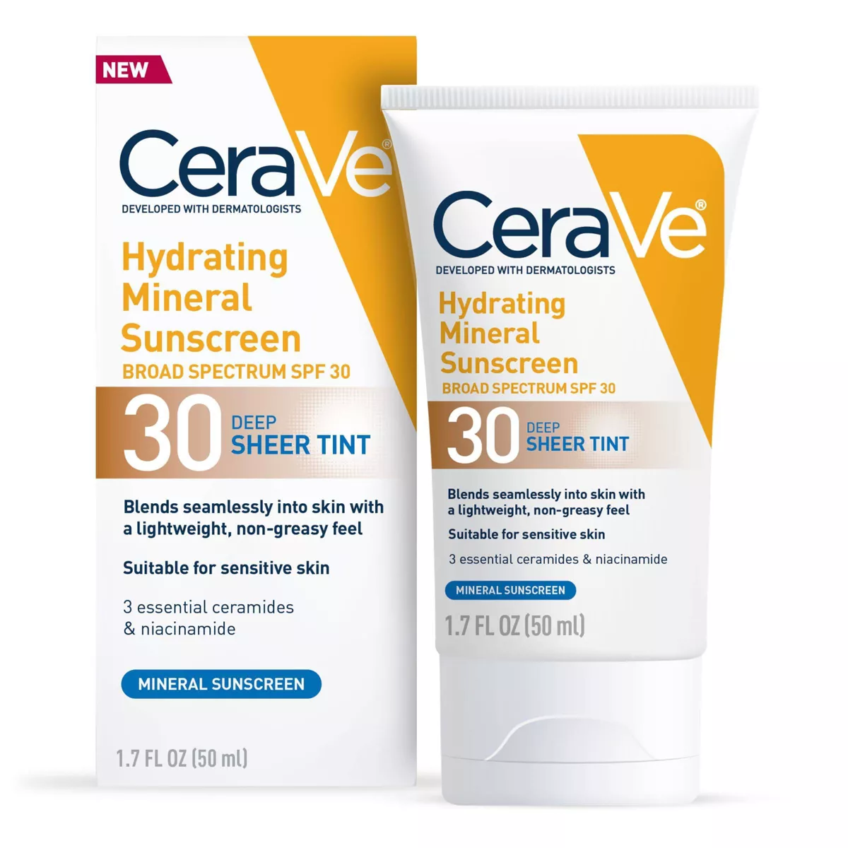Cerave Hydrating Mineral Tinted Face Sunscreen Lotion - Spf 30 - 1.7 Fl Oz