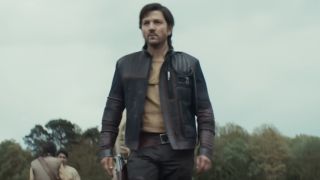 Diego Luna as Cassian walking on Andor Season 2