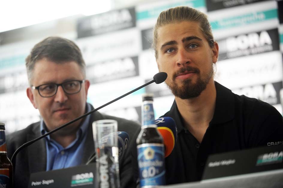 Peter Sagan wore plain clothes