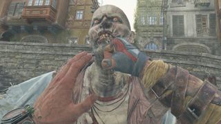Punching a zombie in the face