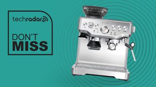 Breville coffee maker next to a Don't Miss graphic