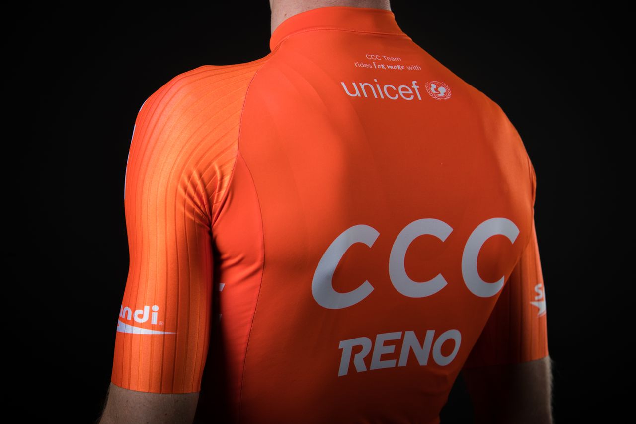 The back of the CCC Team Jersey