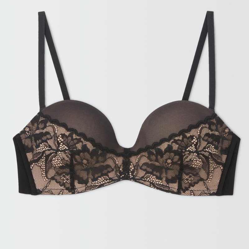 John Lewis, John Lewis Cassie Lace Super Push Up Strapless Bra