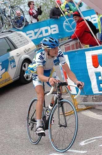 John Gadret (AG2R) nears the finish in Trente Monte Bondone