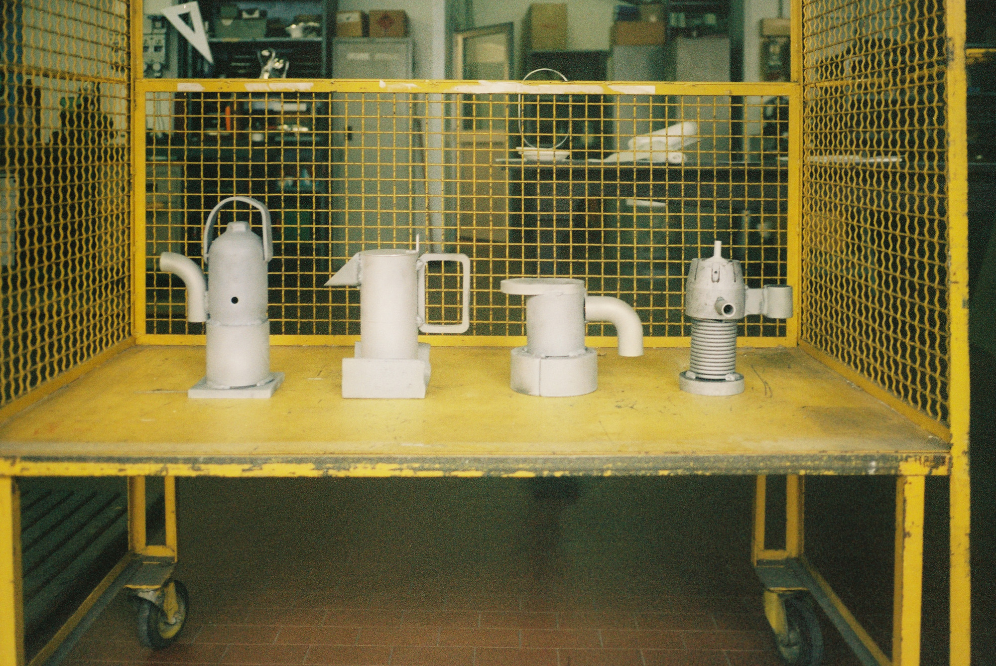 Vite Moka by Philippe Malouin for Alessi: work in progress at the scrapyard
