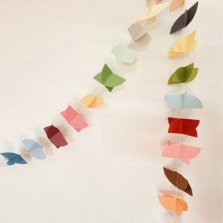 rainbow garland on a white background