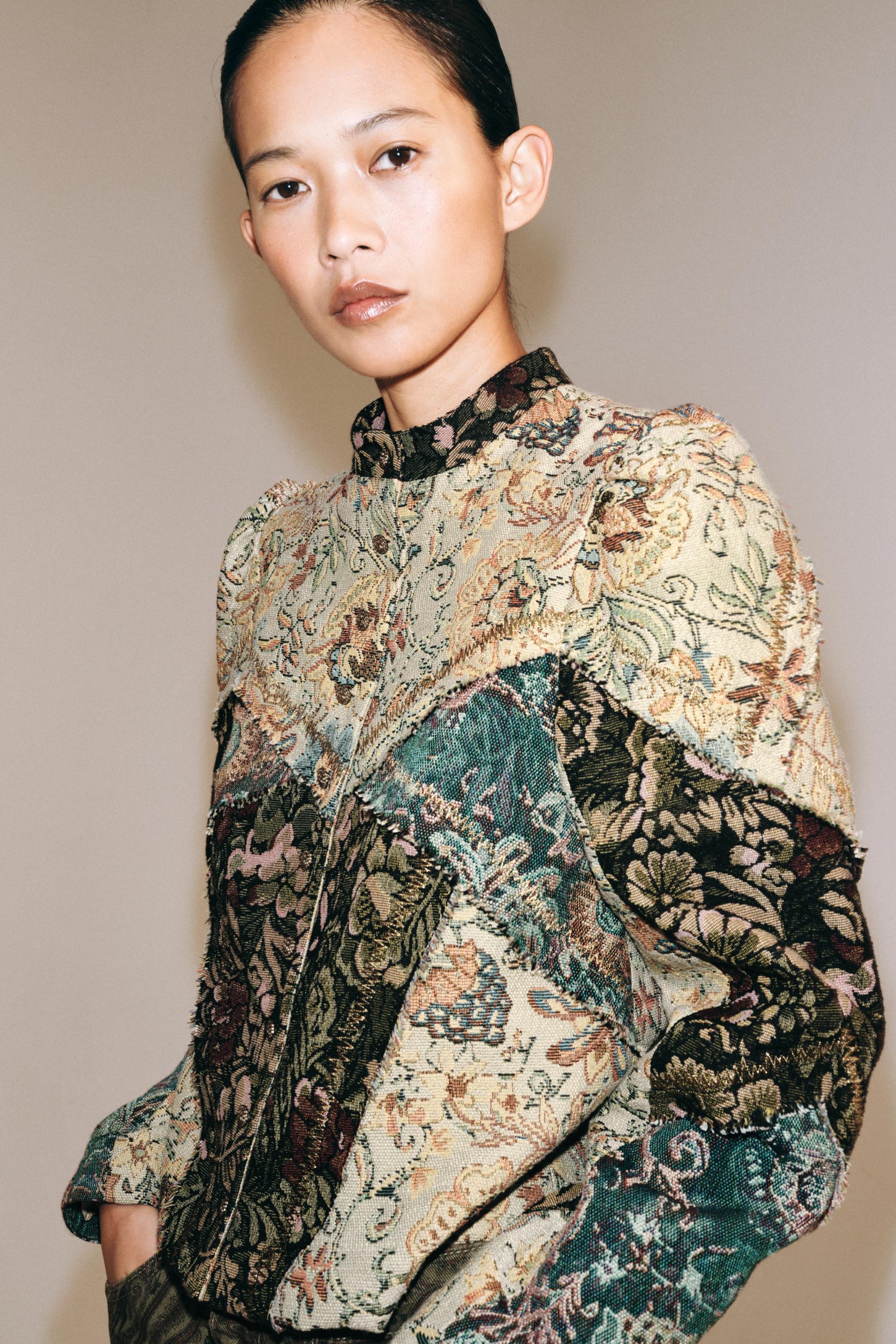 Zw Collection Jacquard Jacket - Multicolored - Xs