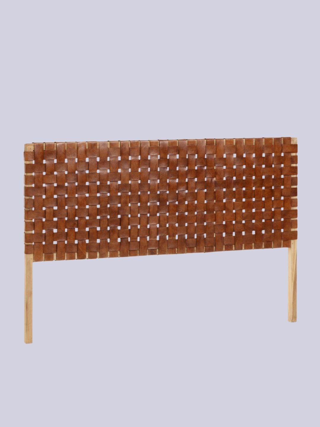 Kave Home, Calixta Solid Teak Wood and Leather Headboard
