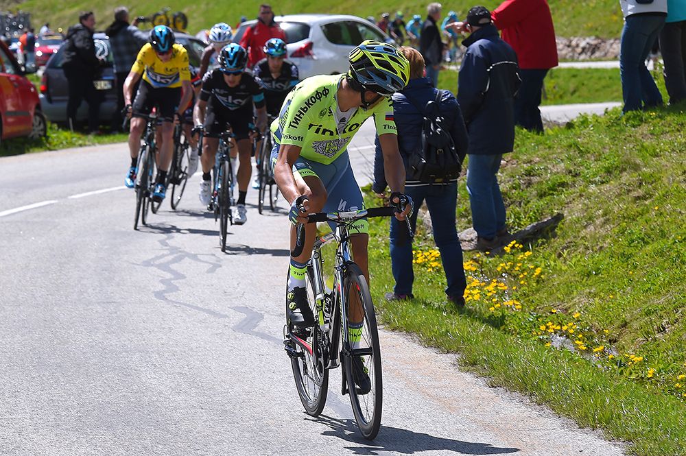 Alberto Contador on the attack