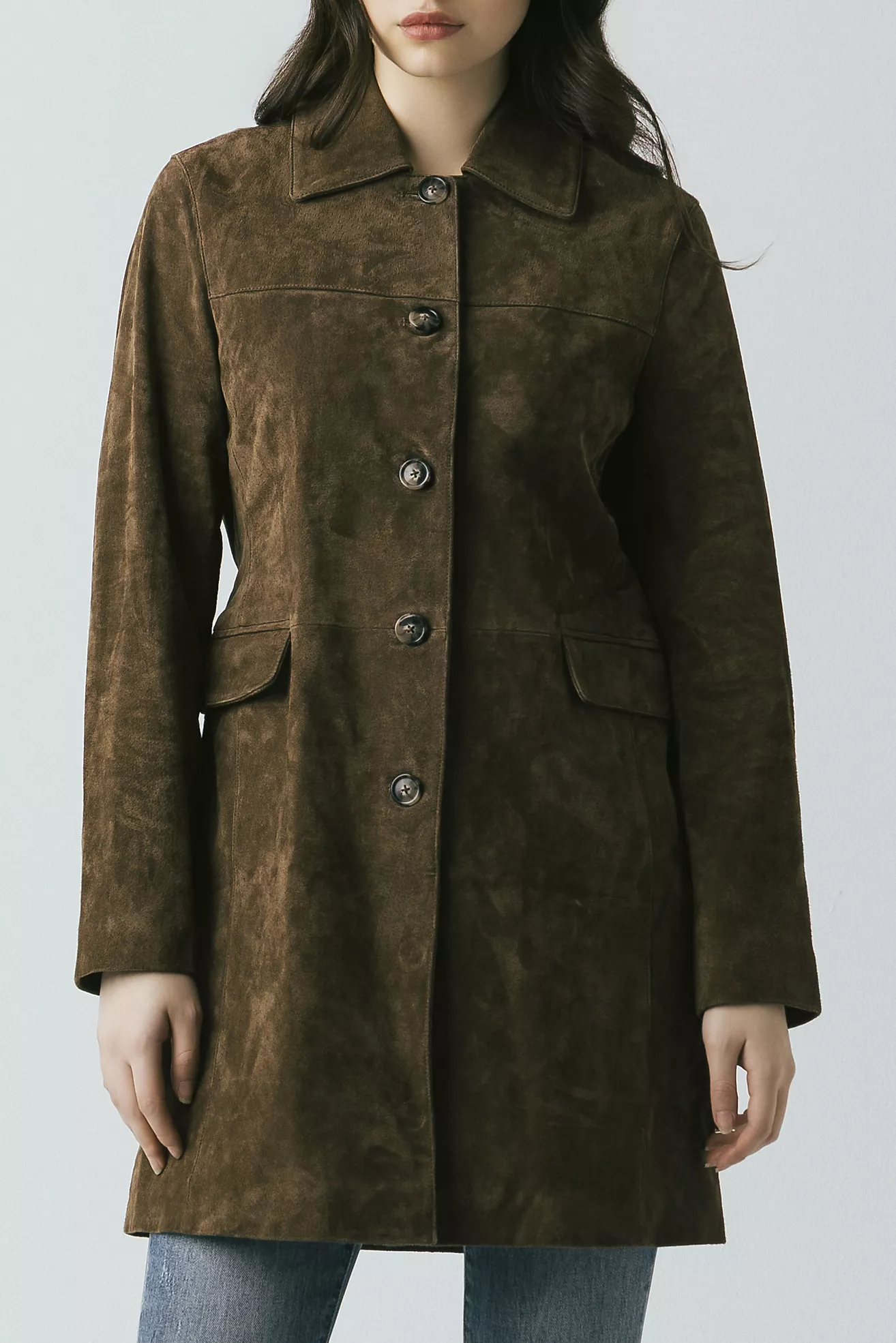 Blanknyc Black Coffee Long Suede Jacket