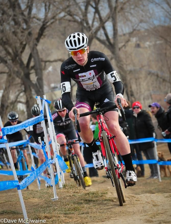 Peter Goguen (Race CF) with a lead on lap one