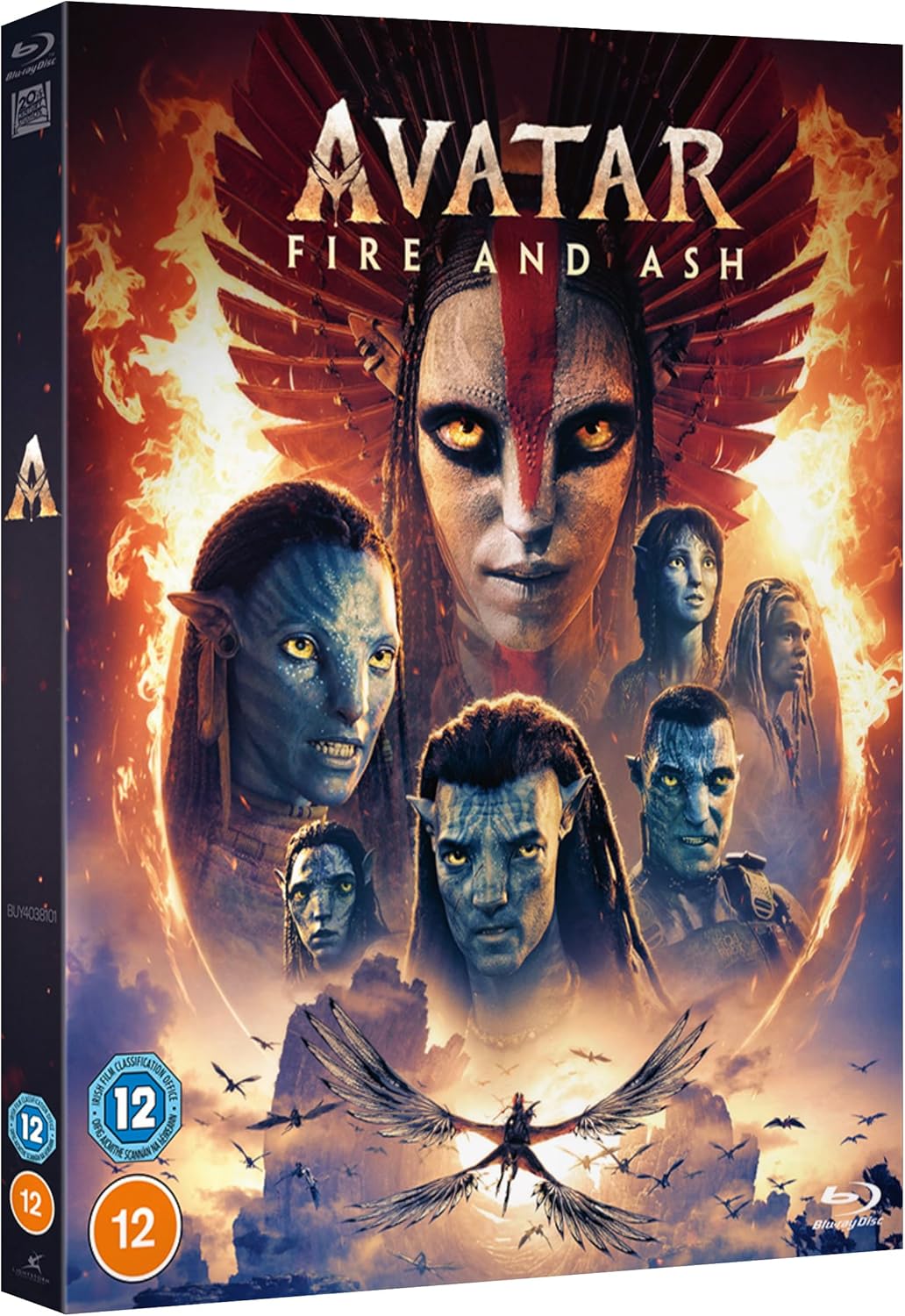 The cover of the Avatar: Fire And Ash Blu-ray.
