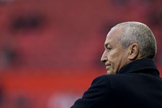 Porto coach Jesualdo Ferreira at Old Trafford for a Champions League quarter-final against Manchester United in April 2009.