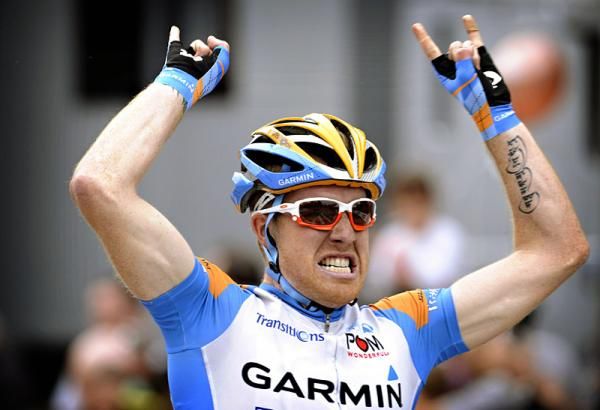 Tyler Farrar (Garmin - Transitions) is the first American to win the Scheldeprijs.