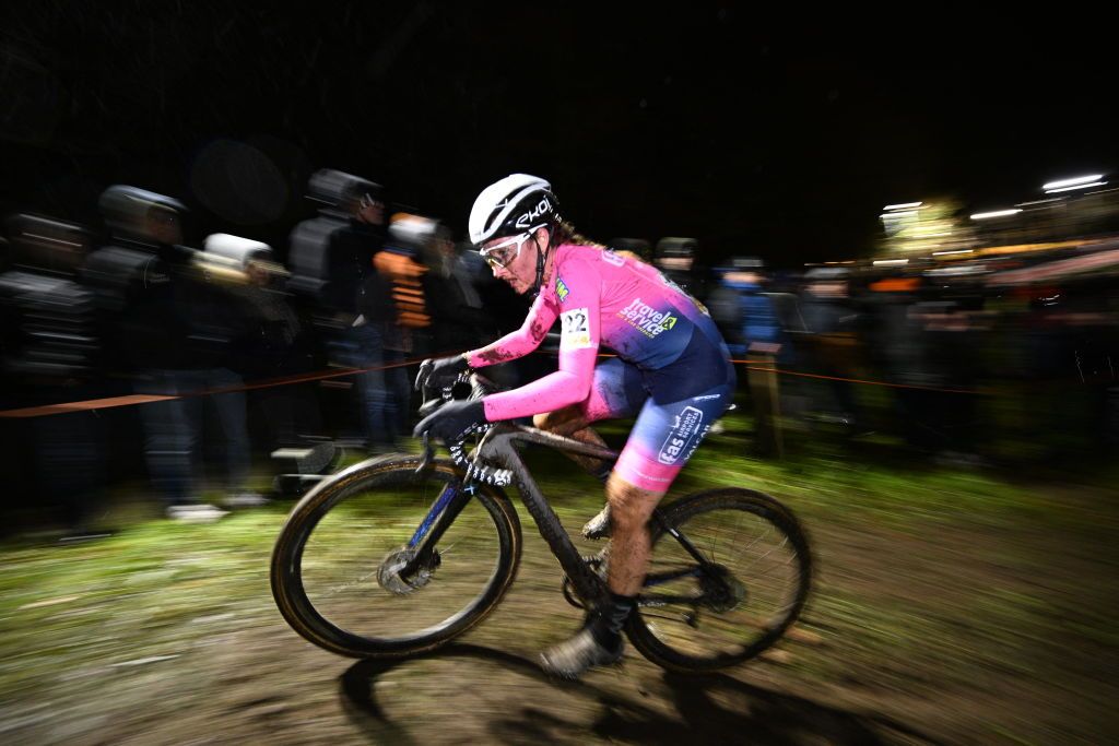 Italian cyclist Eva Lechner competes in the Women Elite race of the Superprestige Diegem 6th stage of the Superprestige cyclocross competition in Diegem on December 28 2022 Belgium OUT Photo by JASPER JACOBS BELGA AFP Belgium OUT Photo by JASPER JACOBSBELGAAFP via Getty Images