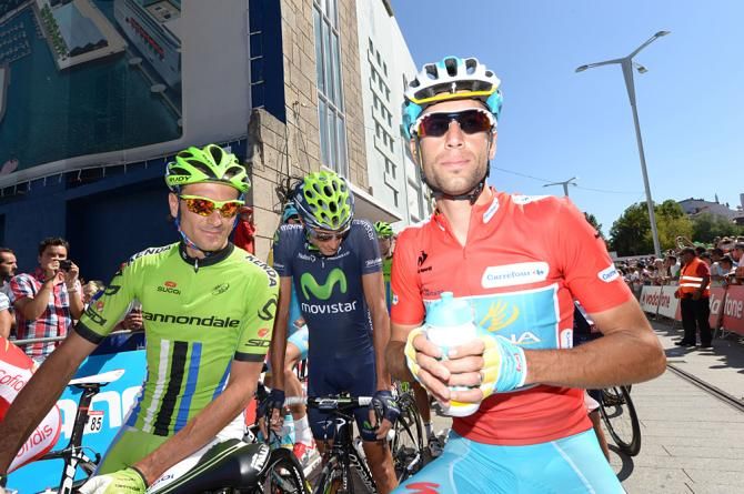 Ivan Basson and Vincenzo Nibali at the start