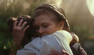 Star Wars: The Rise of Skywalker Leia and Rey hug