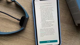 A photo of the fitbit charge 5 set up process