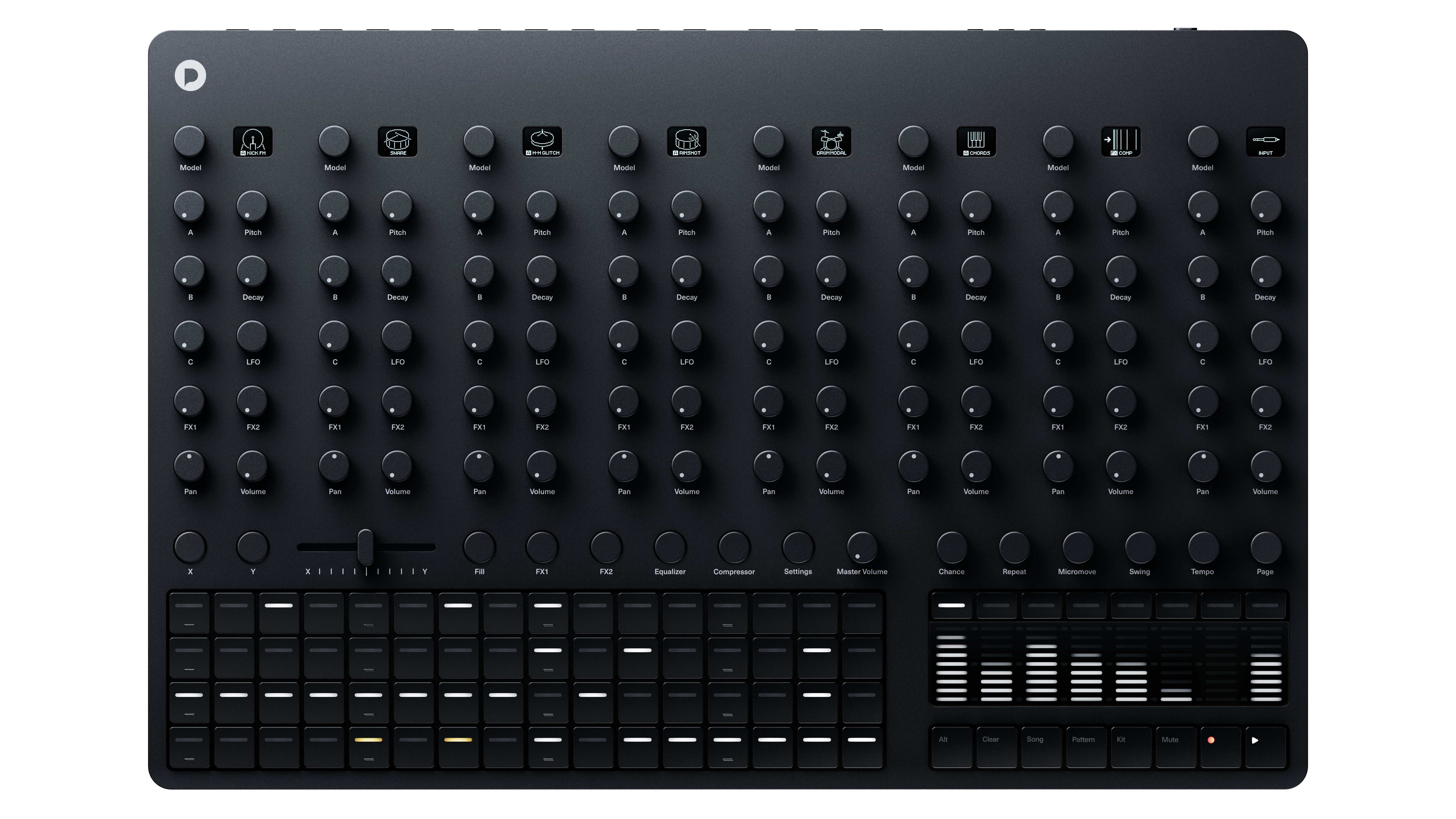Polyend Drums drum machine in black