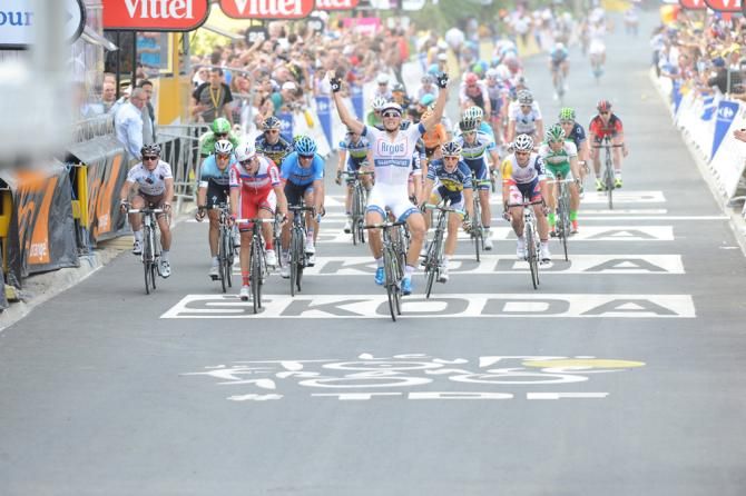 Marcel Kittel (Argos Shimano) wins the opening stage of the 2013 Tour de France