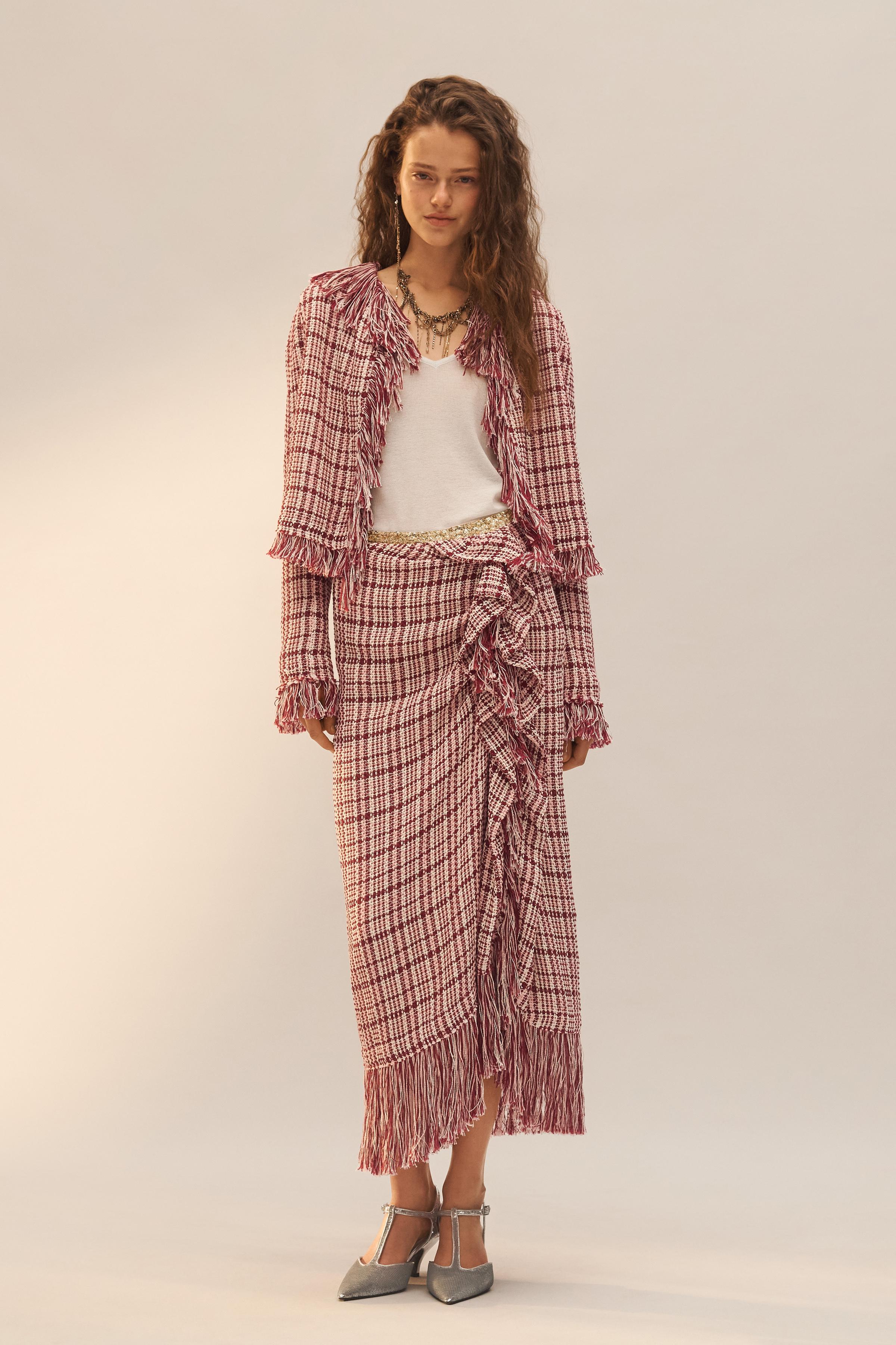 Limited Edition Fringed Structured Skirt