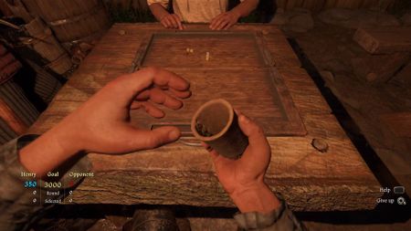 Kingdom Come Deliverance 2 dice being rolled in cup