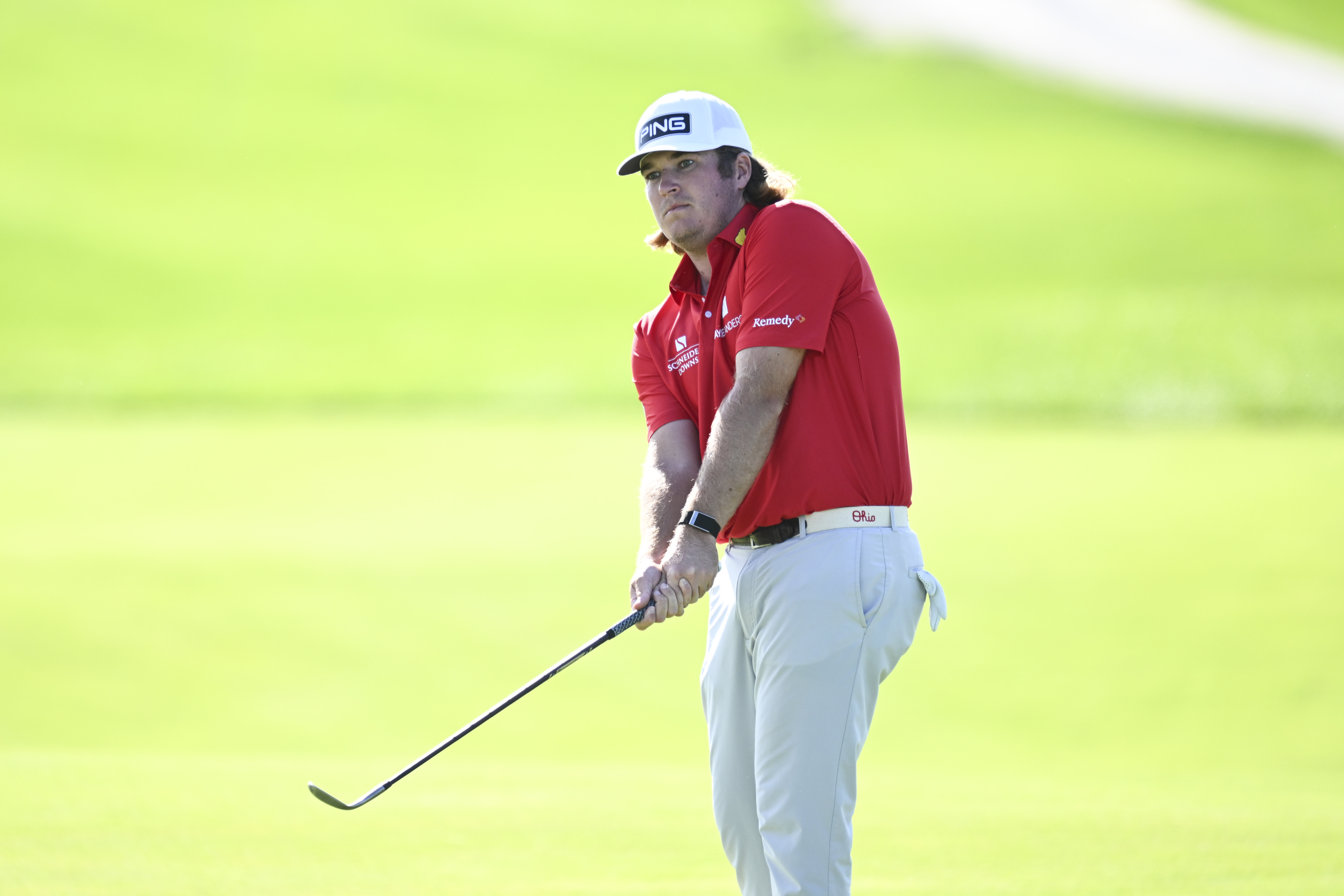 Neal Shipley plays a pitch shot