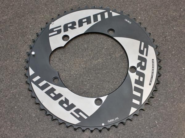 SRAM-sponsored riders will use the company's smooth-sided outer chainrings for time trials as usual.