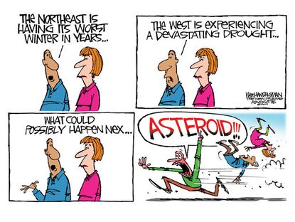 Editorial cartoon extreme weather
