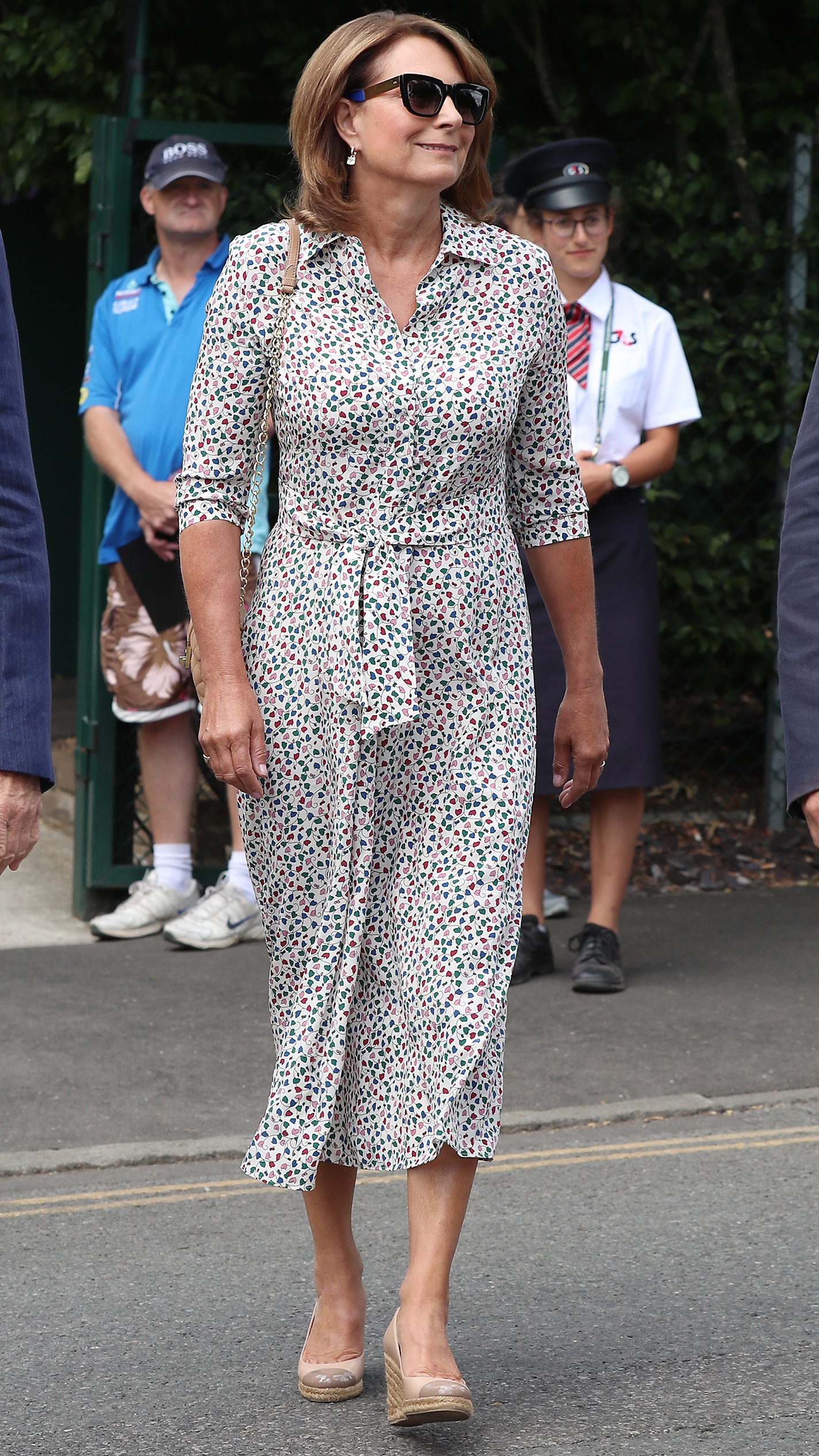 Carole Middleton is seen arriving on day nine of the Wimbledon 2018