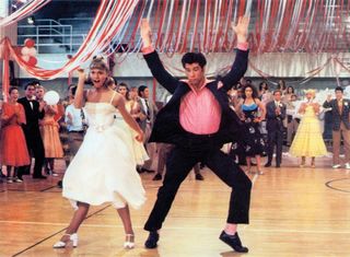 olivia newton john and john travolta in grease