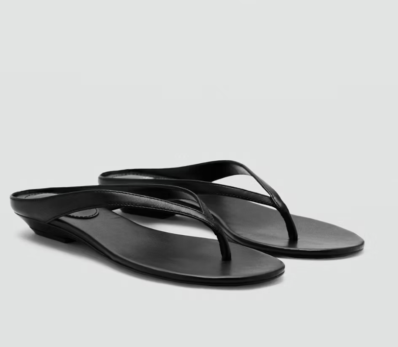 MANGO, Wedge Leather Sandals