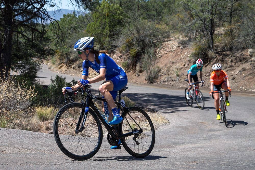 Katie Hall climbs to victory during stage 1 at Tour of the Gila