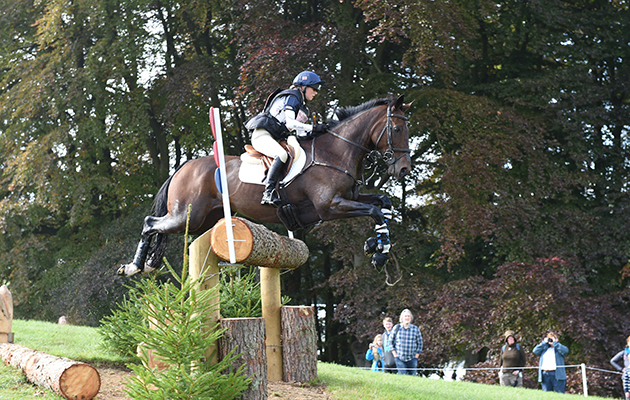 Imogen Gloag riding BRENDONHILL DOUBLET, during the Cross country phase of The Blenheim Palace International Horse Trials near Woodstock in Oxfordshire, UK, on 19th September 2015