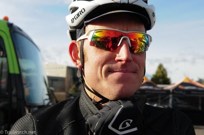 Ryan Trebon (Cannondale) checking out the course on Friday