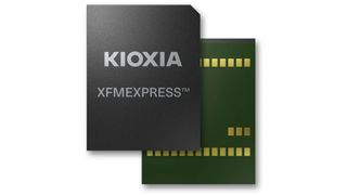 An XFMEXPRESS card from Kioxia