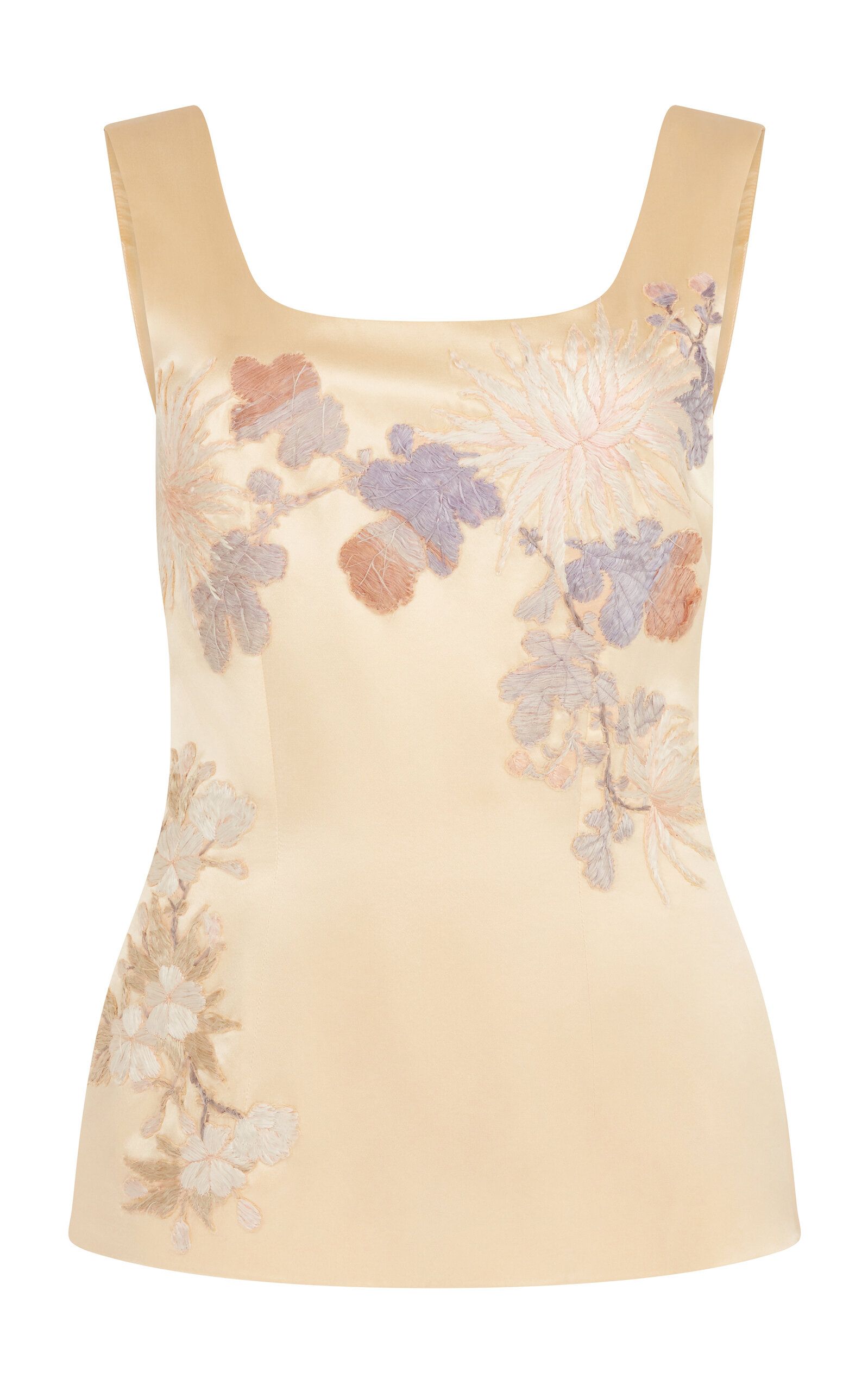 Embroidered Silk Top